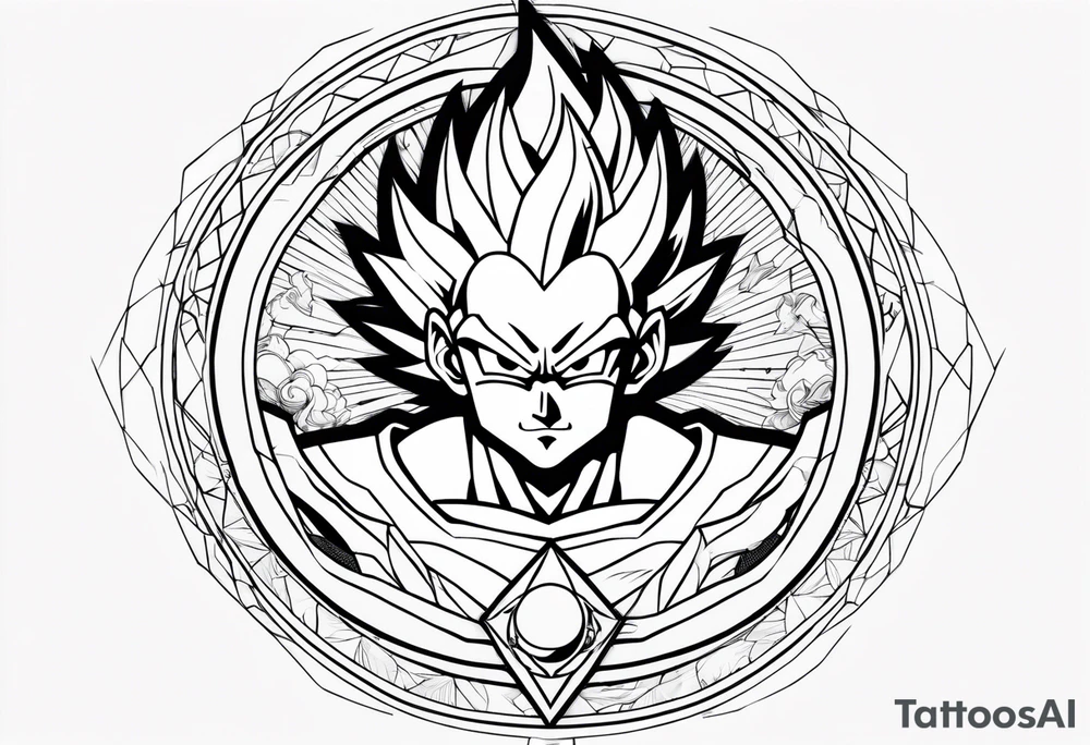 Dragonball z minimalistic tattoo idea