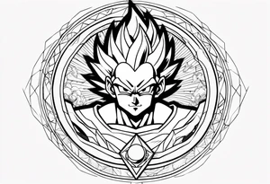 Dragonball z minimalistic tattoo idea