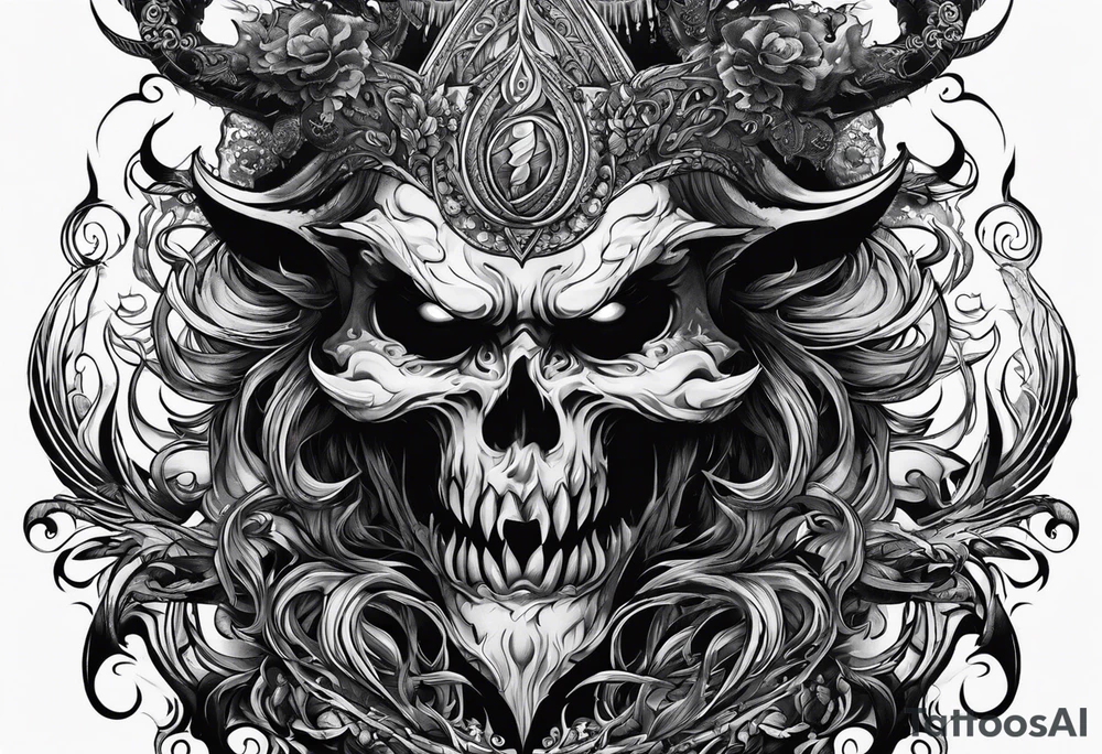 Shadow demon stealing my soul tattoo idea