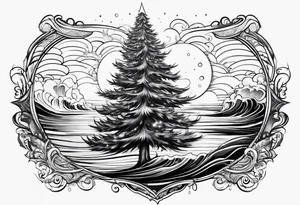 Christmas tree.  Salt air. Ocean. tattoo idea