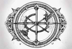 SAGITTARIUS WITH ROMAN NUMERALS tattoo idea