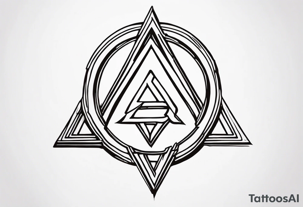 Ancient spartan trinity symbol tattoo idea