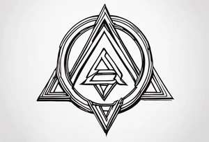 Ancient spartan trinity symbol tattoo idea