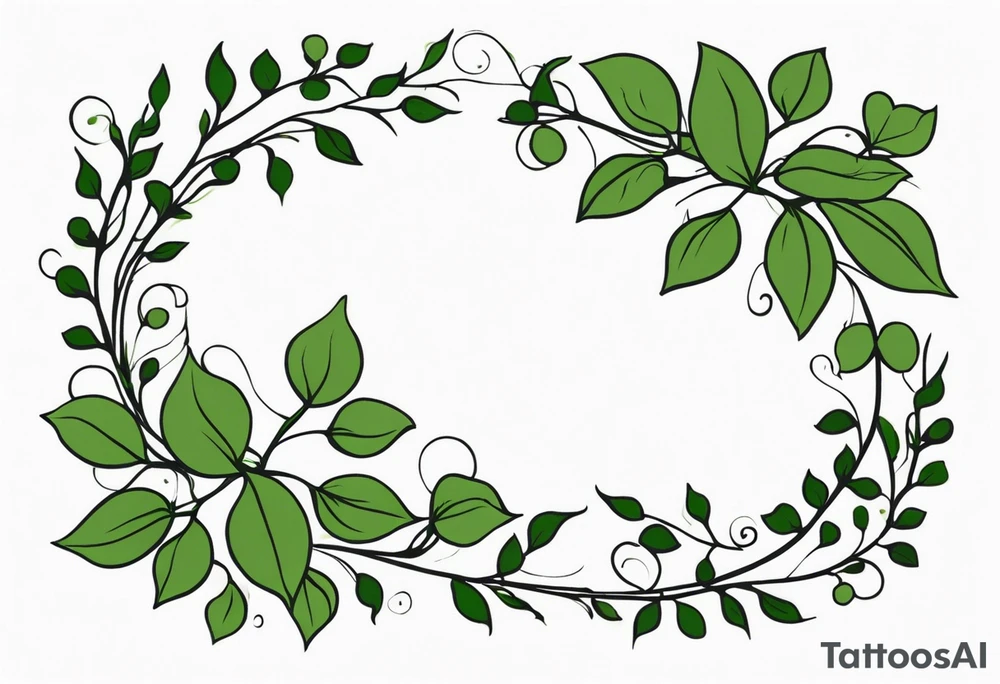 Vines with thick green leaves and muted flowers. Will start above the wrist and wrap around forarm ending at elbow tattoo idea