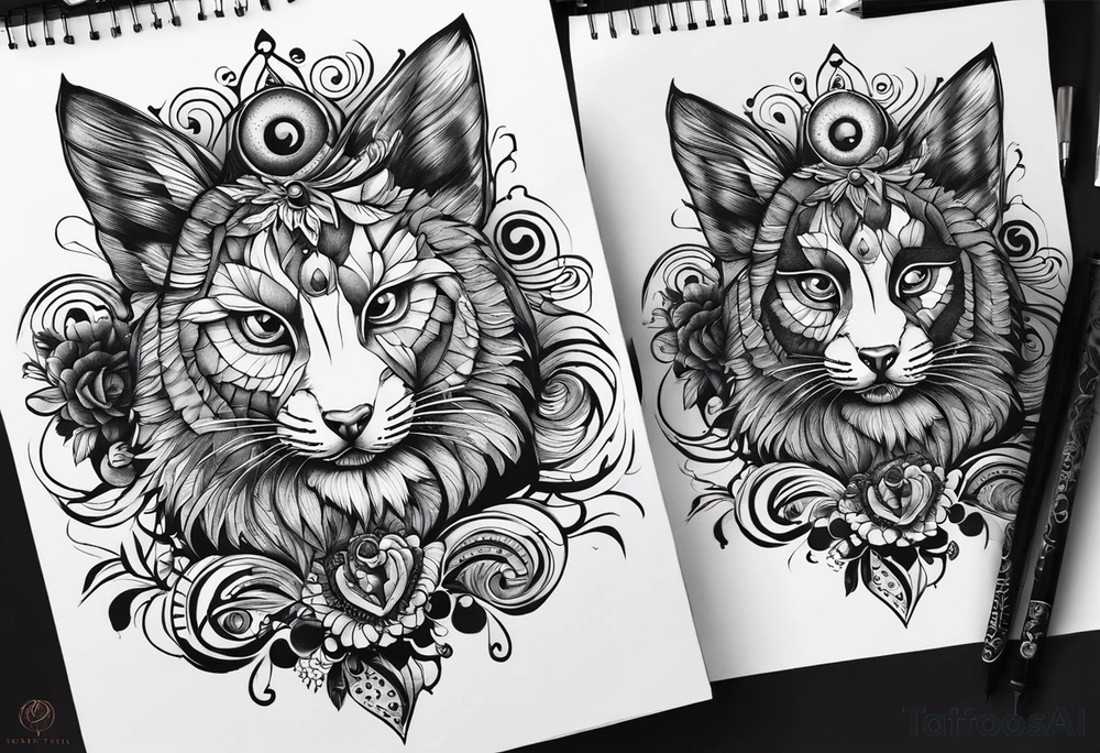 Собака породы боксер с серьёзным видом tattoo idea