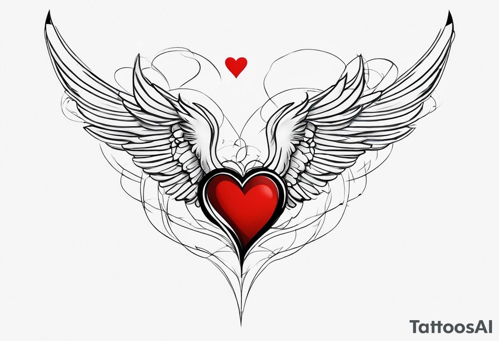 angel devil heart/wings tattoo idea