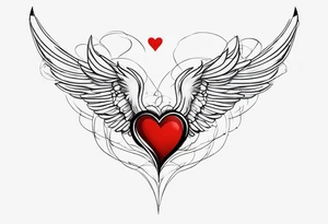 angel devil heart/wings tattoo idea