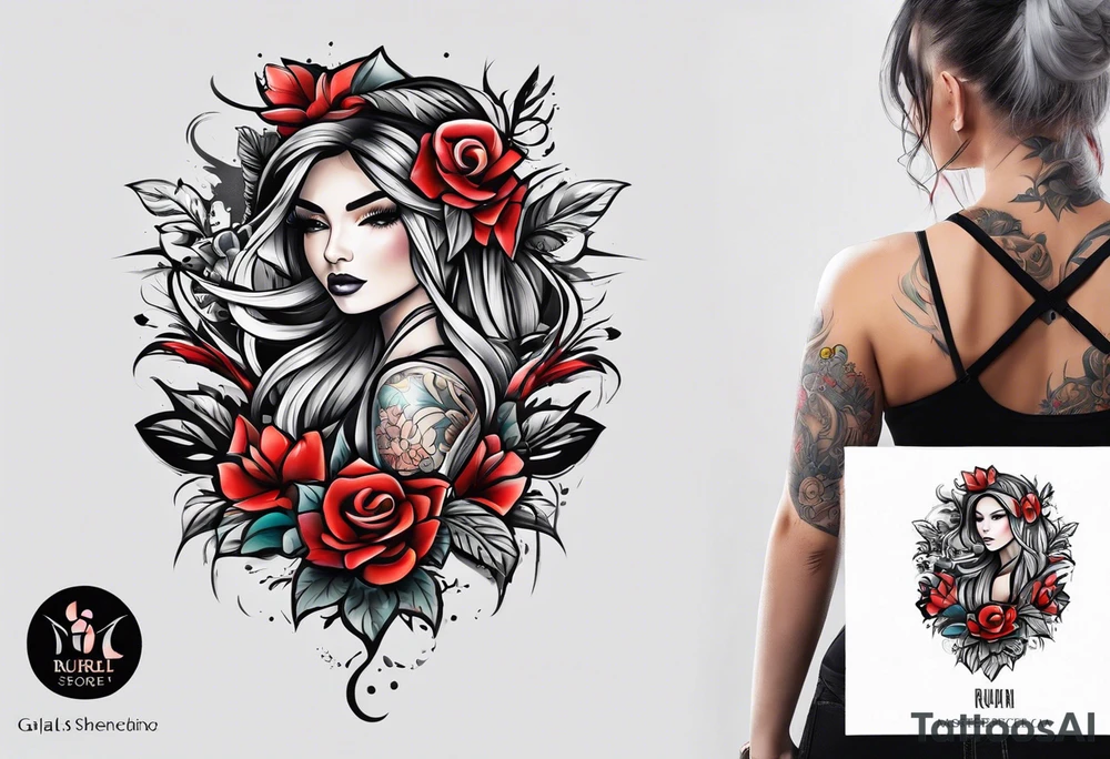 Trainer girls sport shop tattoo idea