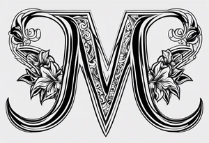 combined letter g and m tattoo idea