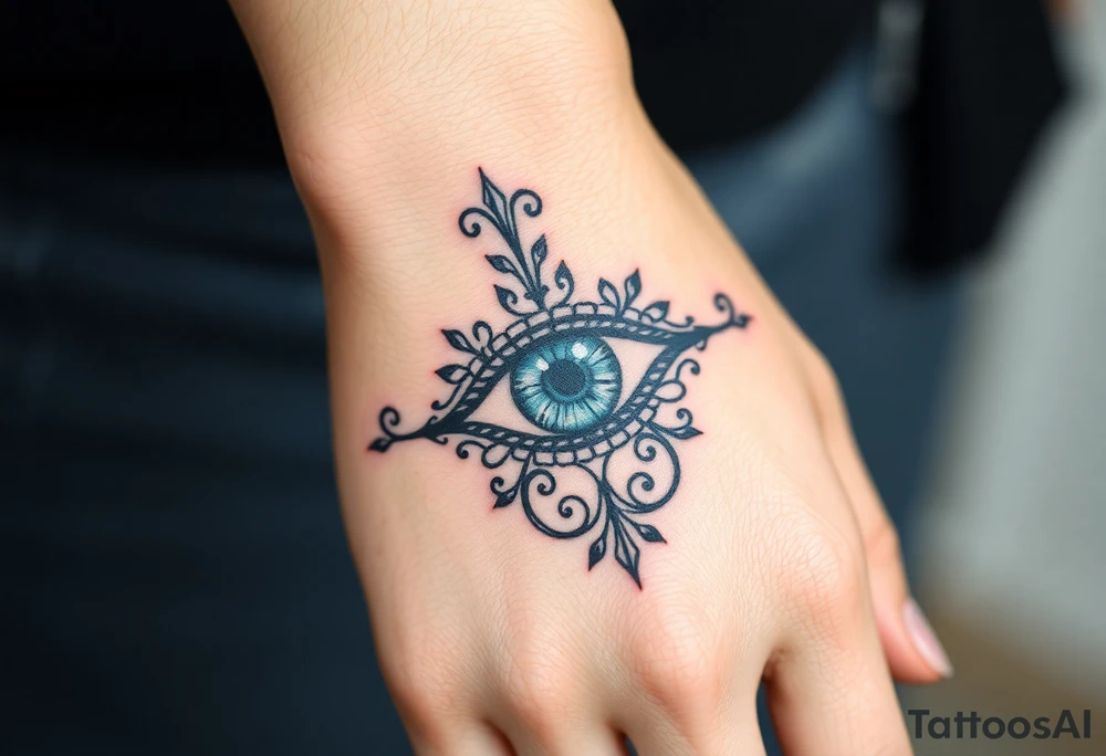 Slave bracelet style, beautiful eye, symbolism, tattoo idea