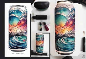 tattoo that represents what goes around comes around water color
 based tattoo idea