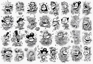 1990 nickelodeon theme montage tattoo idea