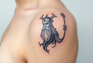 Yunan tanrısı bulutlar ve zeus şimşek tattoo idea