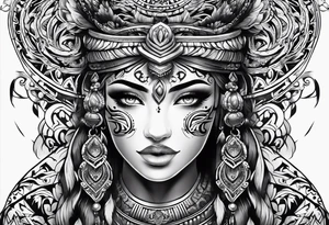 Tribal whole arm tattoo idea