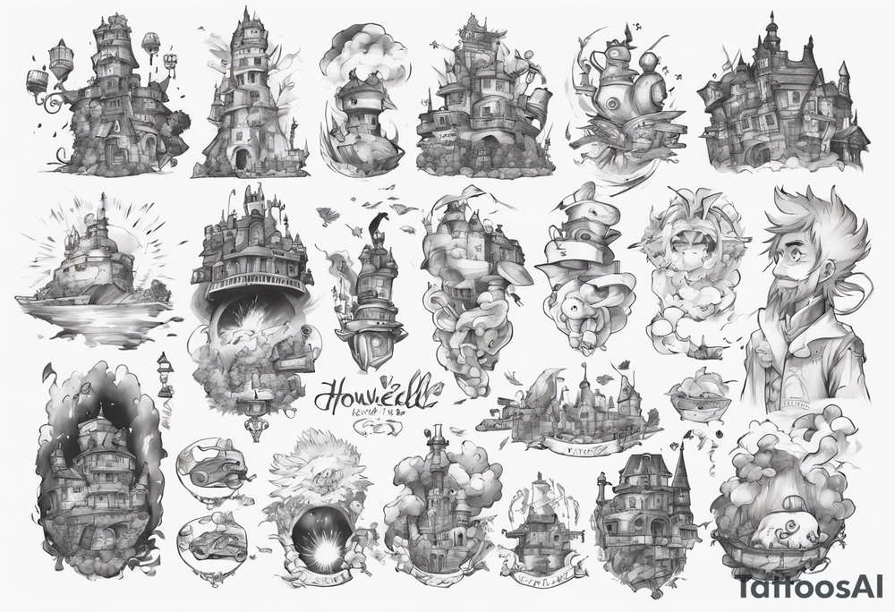 Howells moving castle tattoo idea