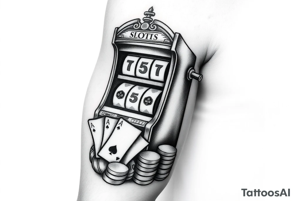 Slot machine and poker tattoo idea