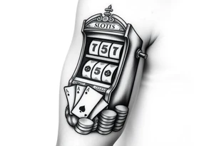 Slot machine and poker tattoo idea