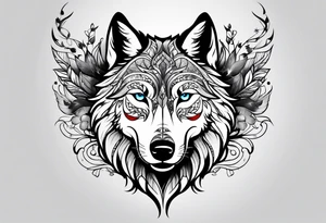 Magic wolf tattoo. tattoo idea