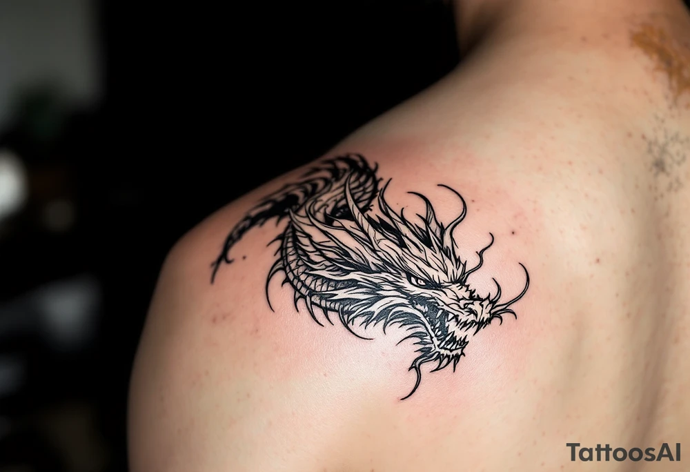 beautiful dragon tattoo idea