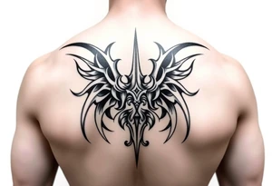 carribean tribal back tattoo tattoo idea