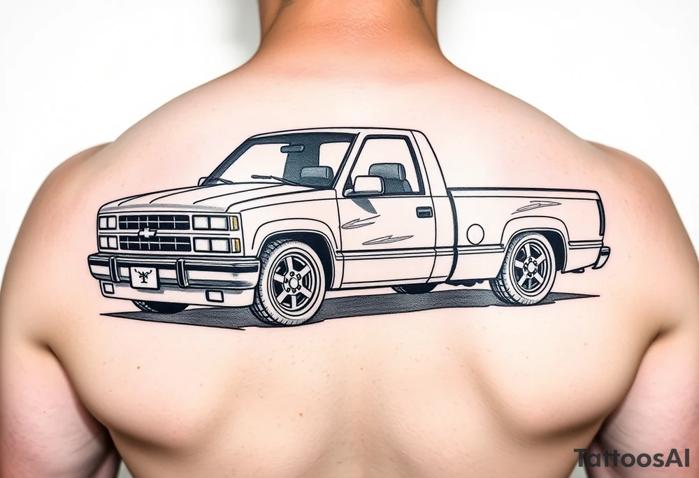 1993 Chevy Silverado 1500 lowrider tattoo idea