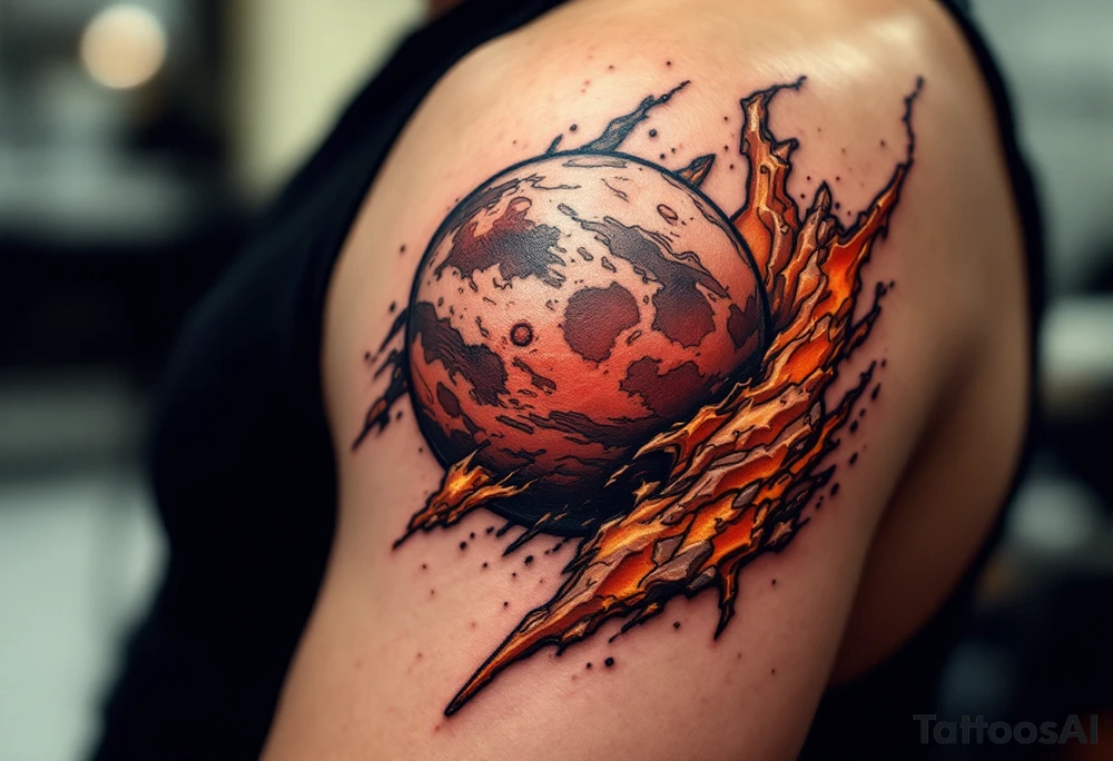 Red planet tattoo idea