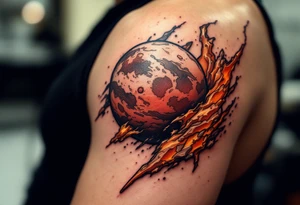Red planet tattoo idea