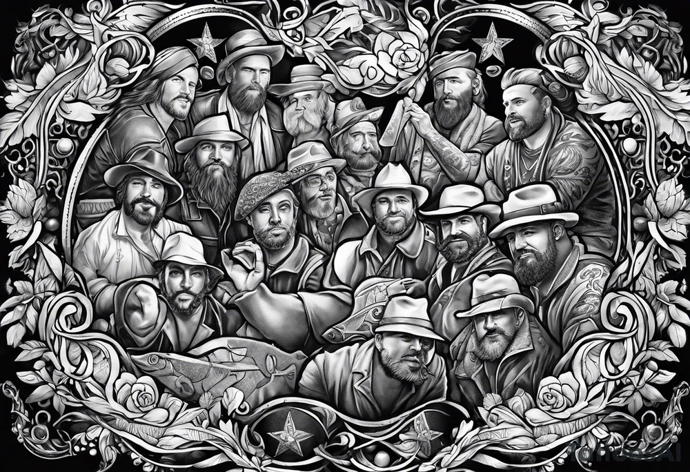 this is about friendship. 10 friends, all men, from cherry hill, new jersey. tattoo idea