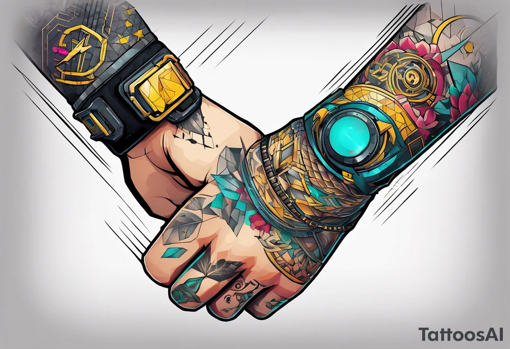 cyberpunk 2077, hand tattoo, tattoo idea