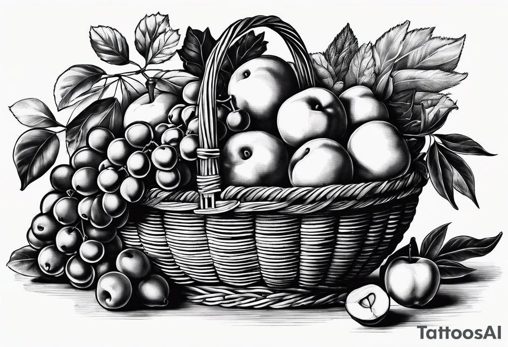 Caravaggio's basket of fruit tattoo tattoo idea