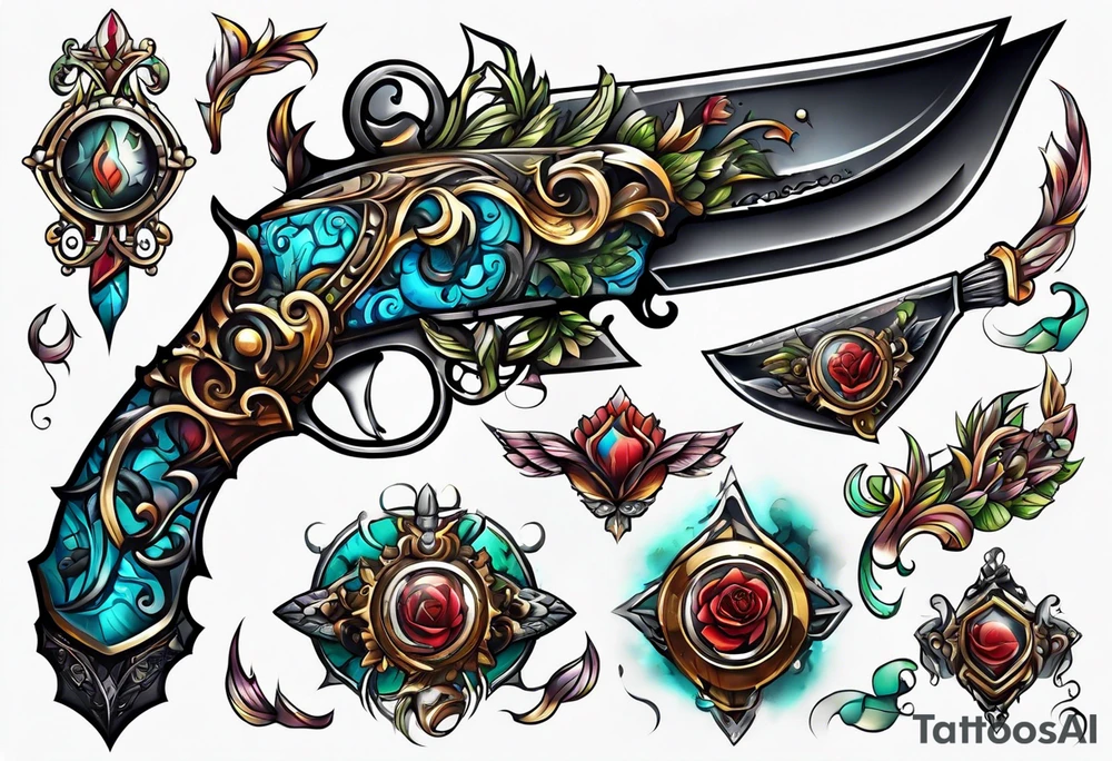 Knife tattoo idea
