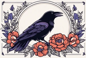 raven


old school vintage simple traditional design with vintage flowers surrounding
bold color simple tattoo idea