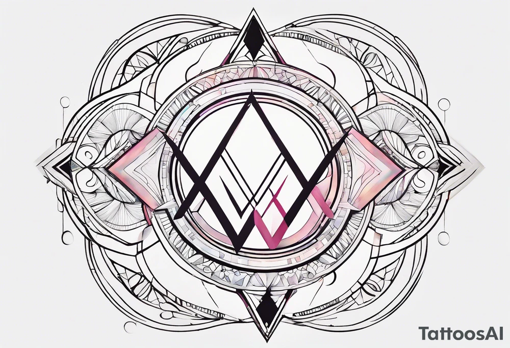 letter delta inside a circle, subtle, girly, simplistic tattoo idea