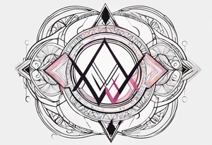 letter delta inside a circle, subtle, girly, simplistic tattoo idea