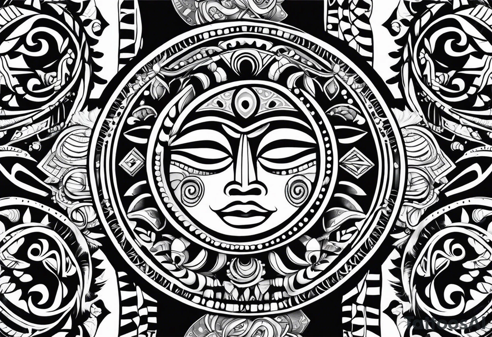 Taino Tribal sun tattoo idea