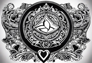 A tattoo with the name: kaimani with a heart tattoo idea