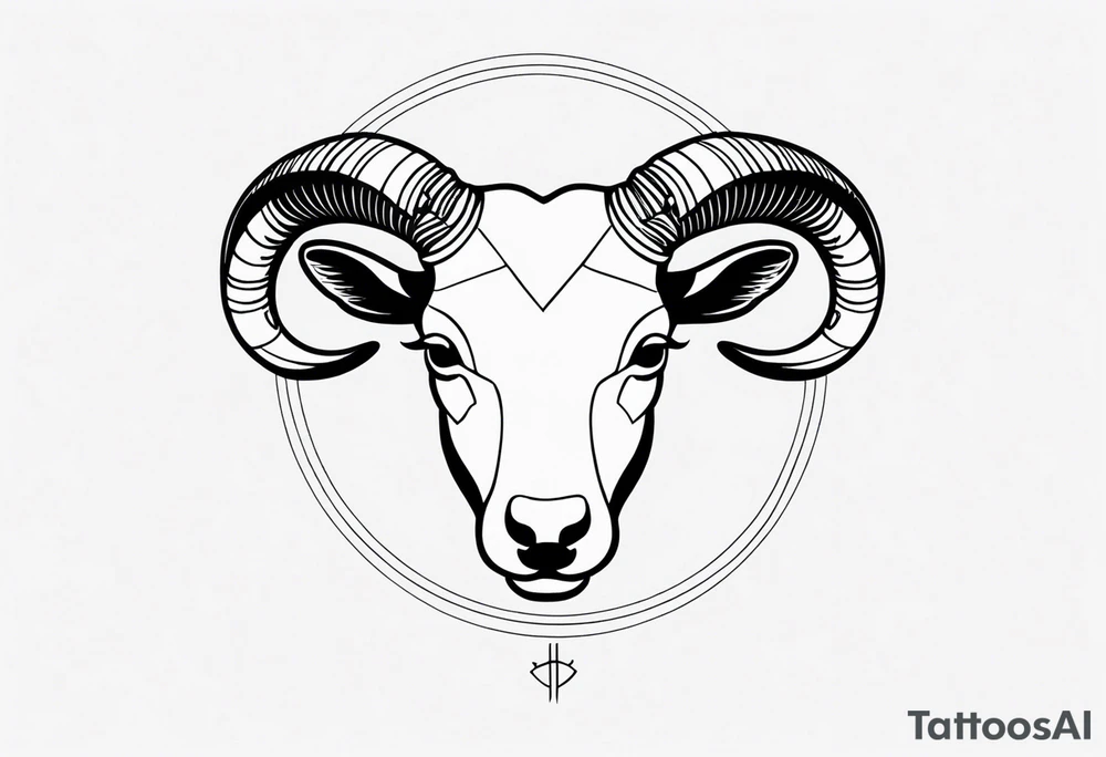 aries zodiac symbols tattoo idea