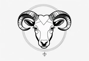 aries zodiac symbols tattoo idea