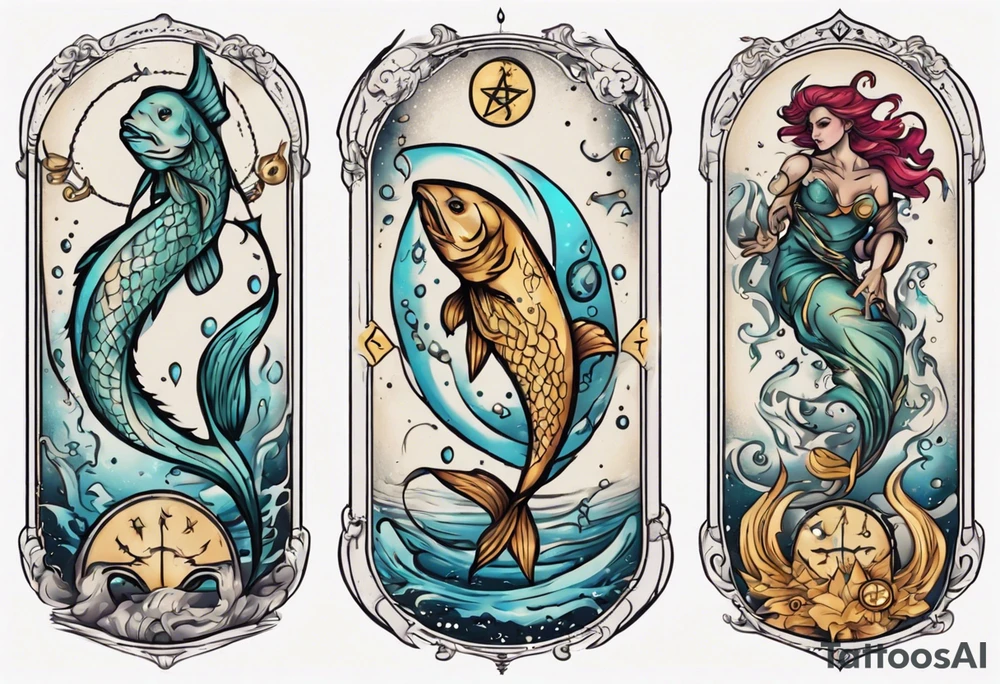 pisces tarot card tattoo idea