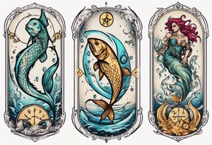 pisces tarot card tattoo idea