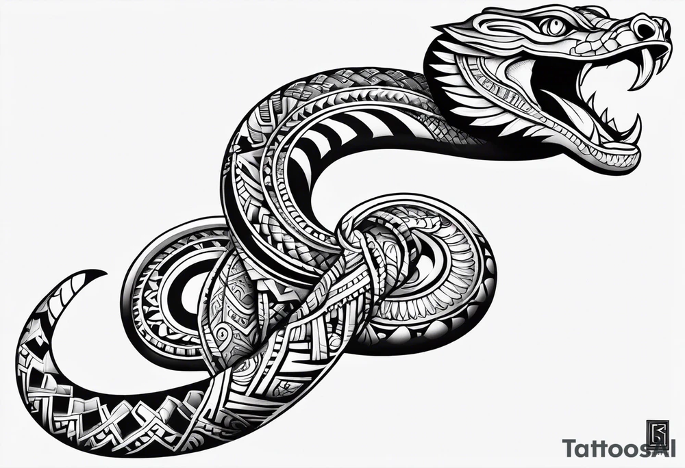 Aztec snake tattoo idea
