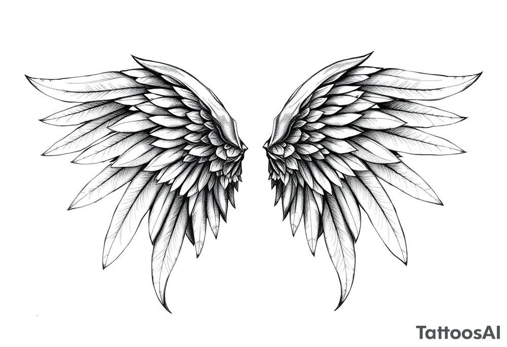 Angel wings tattoo idea