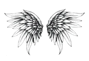 Angel wings tattoo idea