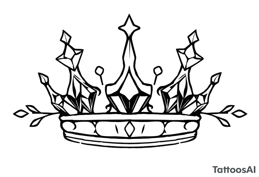 Crown diamonds tattoo idea