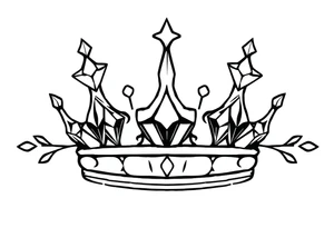 Crown diamonds tattoo idea