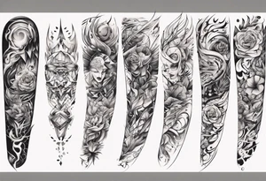 abstract tattoo for full arms tattoo idea