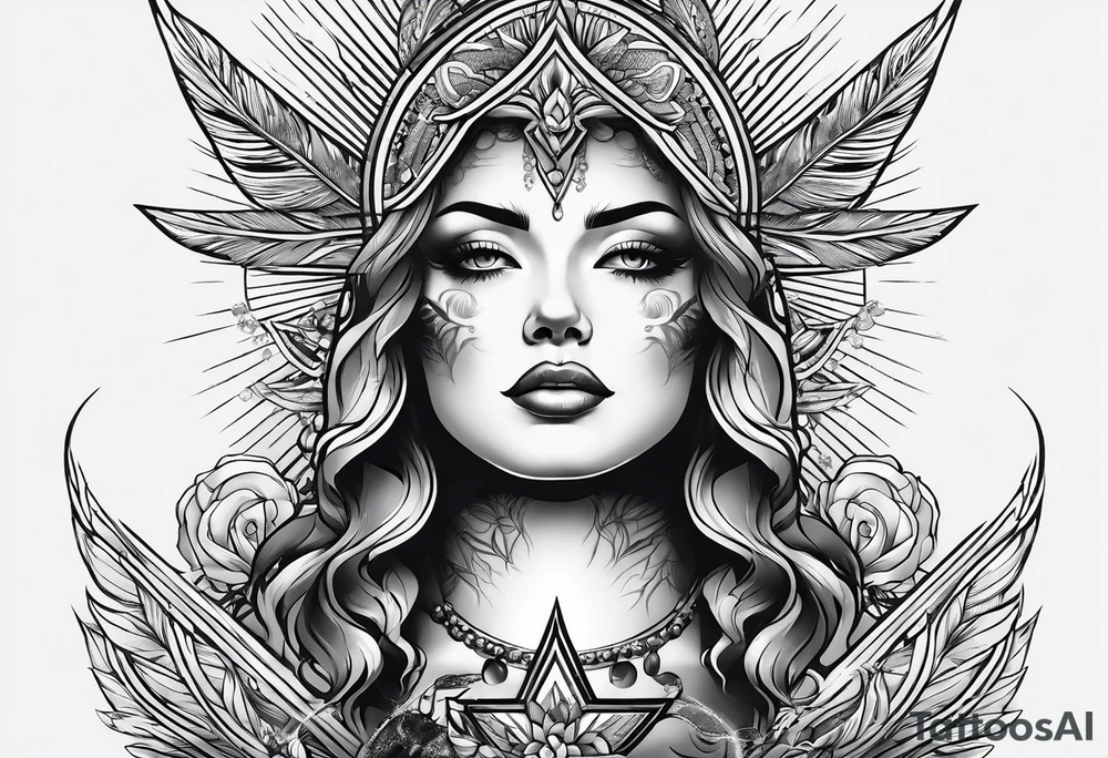 Light rays tattoo idea