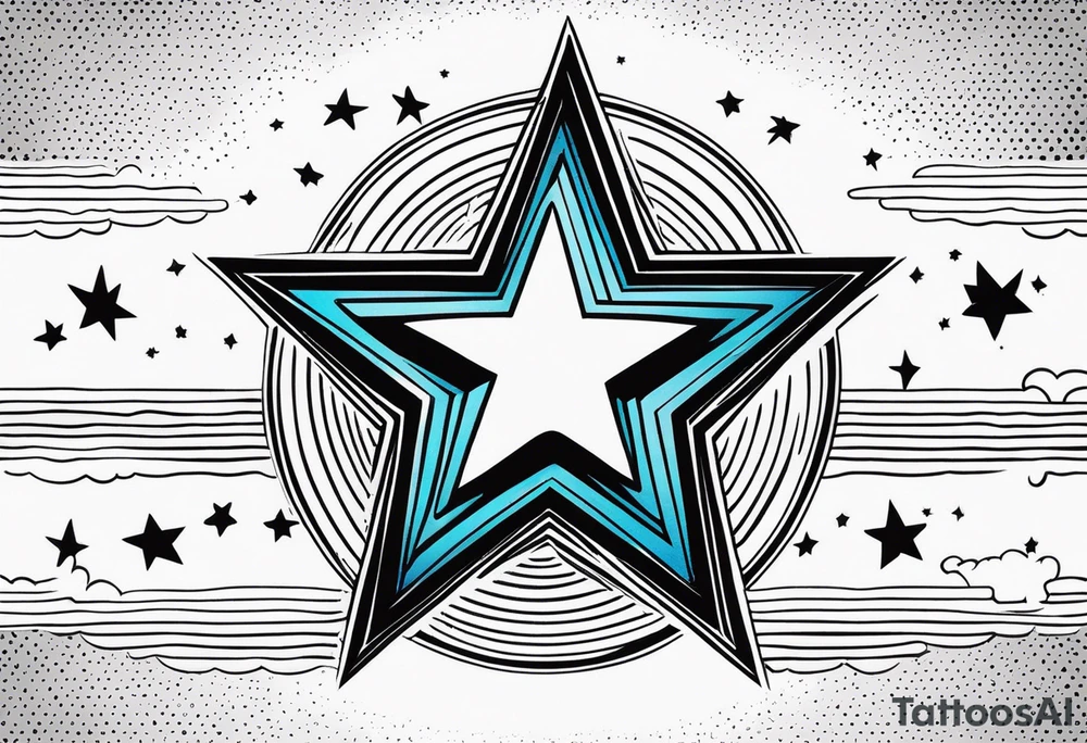 A star in the sky tattoo idea