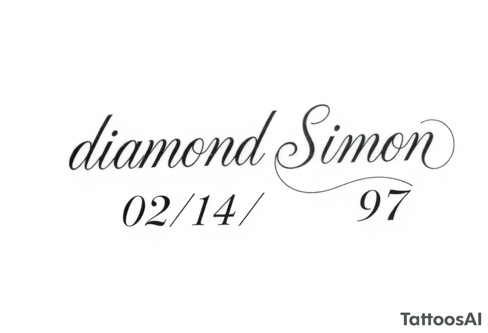 diamond Simon 02/14/97 tattoo idea