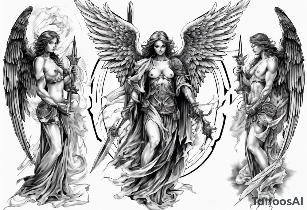 Warrior Angel picture tattoo idea